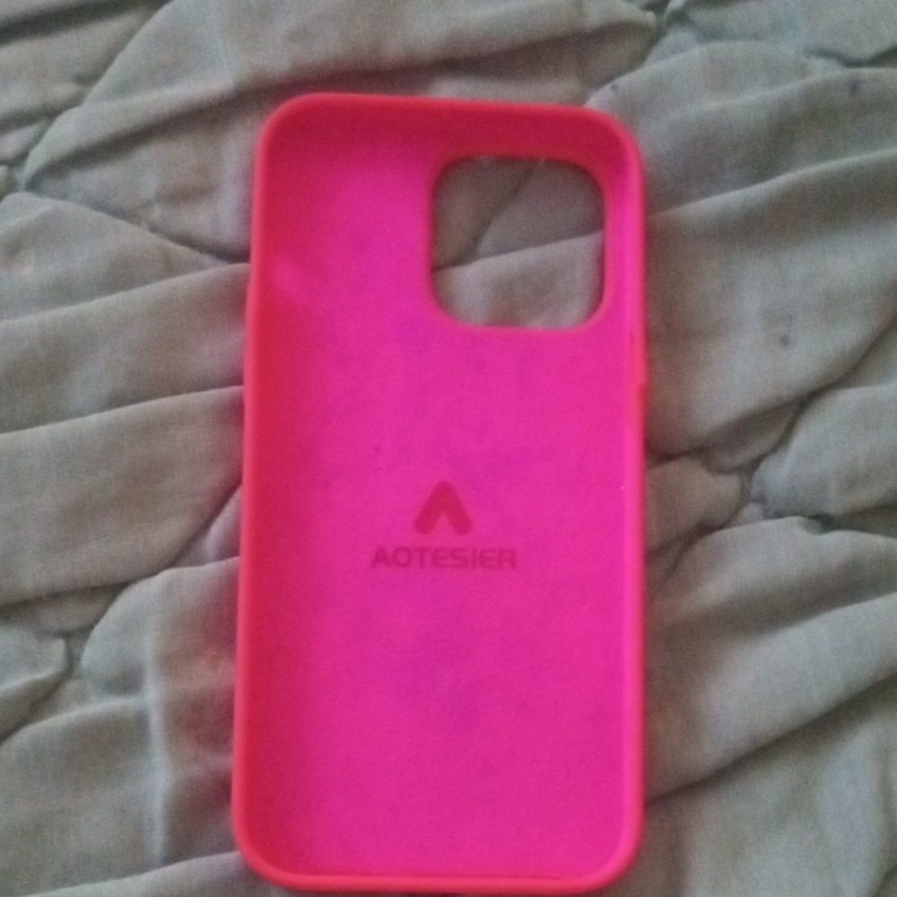 Aotesier iPhone 12 Pro Case Neon Pink Lightly Used Magnetic Protection Durable